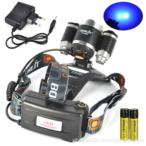 Boruit RJ3000 CREE LED Headlamp Blue Light Headlamp